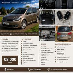 2013 Volkswagen Touran 7 seater