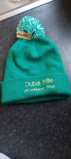Horse racing stud hat Dubai mile ,,unwanted gift never used ,buyer collects or pays postage thank you, sold as is