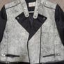 Sandro crincled leather monochrome jacket size 2 10 Image 2