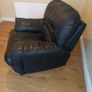 (free) black leather one seater Image 2