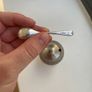Antique silver plated salt cellar and spoon Image 3