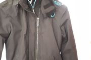 Superdry Jacket, black with blue accents, size Small