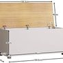 Arlington Storage Ottoman, Wooden Chest with Lid Image 3