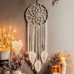 Boho Dream Catchers for Bedroom-Macrame Woven Wall Hanging Handmade Dreamcatcher with Tassel Decoration Bedroom Decor Ornament Craft (FREE POSTAGE)