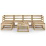 7 Piece Garden Lounge Set Green Impregnated Pinewood Image 4
