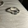 Vintage Solid Silver Mexican Taxco Bracelet Sodalite Stones Image 4