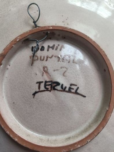 Dominican hand painted plate