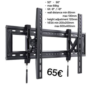 Tv Wall Mount Bracket Flat Tilt Pull Out 50-90"