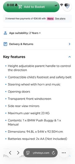 kids push car