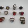 15 Old Fashioned Brass Rings Rustic Decorative Jewellery Lot Image 10