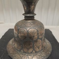 Indian Bidriware Style candle holder