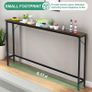 Slim Console Table for Hallway Industrial Compact Display Table Sofa Table for Small Spaces Rustic Brown Image 3