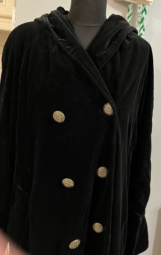 Vintage four seasons black velvet coat