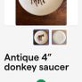 Vintage Porcelain Donkey Small Plate Image 6