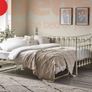 Free Cream Metal Daybed With Trundle Image 3