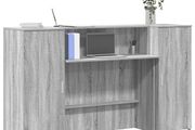 Reception Desk Grey Sonoma 180x50x103.5 cm Engineered Wood