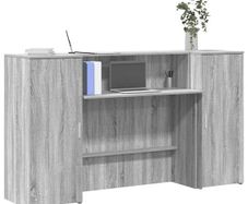 Reception Desk Grey Sonoma 180x50x103.5 cm Engineered Wood