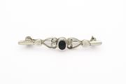 Whitby Jet Silver Brooch