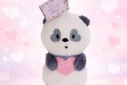 Nici Soft Toy Keyring (German brand) Panda with heart 8cm