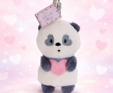 Nici Soft Toy Keyring (German brand) Panda with heart 8cm