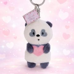 Nici Soft Toy Keyring (German brand) Panda with heart 8cm