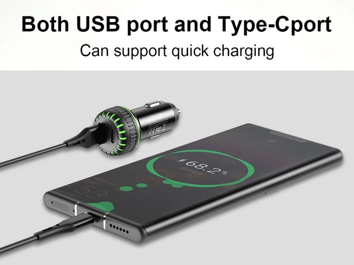 USLION 36W PD/QC3.0 Car Dual USB Phone Quick Charger (Two Options) (Brand New/Warranty)