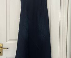 Vintage Sisley Asymmetrical Denim Dress - Size S