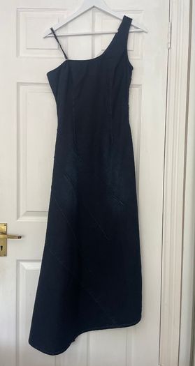 Vintage Sisley Asymmetrical Denim Dress - Size S