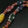 Vintage Venetian Style Handwork Art Glass Beads & Chevron Beads Necklace Image 3