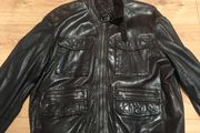 Jaket Leather Massimo Dutti