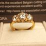 Bargain 18kt Vermeil Hard Gold Plated Sterling Silver Moissanite Trinity Ring Image 3