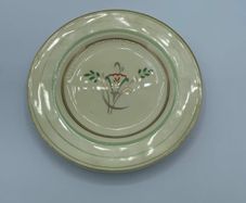 Vintage Mintons Bone China Saucer Green Band Gold Floral Art Deco Made in Englan