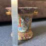 Vintage Chinese Floral Ornamental Porcelain Vase With Gold Handles Image 8