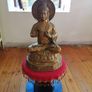 Large Buddha Statue & Stand - Solid Brass Image 3