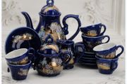 Vintage Japanese 1960s Porcelain Blue Tea/Coffee Set