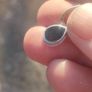 Vintage Teardrop Black Onyx Sterling Silver Pendant Set Image 7