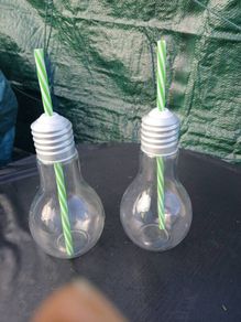 Pair of Light Bulb Drinking Glasses