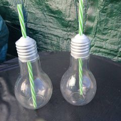 Pair of Light Bulb Drinking Glasses