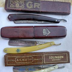 antique razor blades and razor sharpener