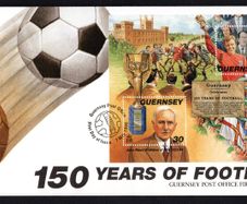 1998 Guernsey 15th Anniversary of the Cambridge Rules for Football Commemorative Stamps Miniature Sheet Official First Day Cover (FDC)