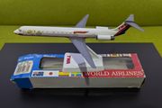 Trans World Airline 1:200 scale model airplane, MD-80 aircraft, Wings of Pride livery, made by Wooster