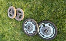 4 wheels with tyres and tubes