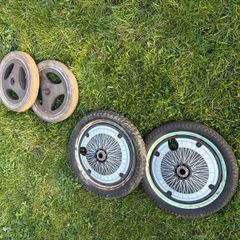 4 wheels with tyres and tubes