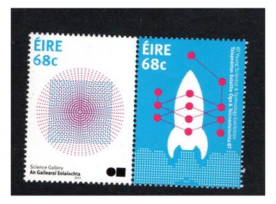 2015 Ireland Science Gallery and BT Young Scientist and Technology Exhibition Commemorative Stamps Mint Never Hinged (MNH)