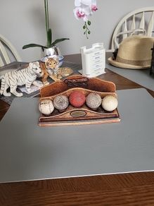 Golf balls letter rack