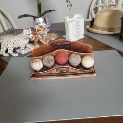 Golf balls letter rack