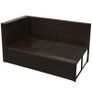 8 Piece Garden Lounge Set with Cushions Poly Rattan Brown Image 6