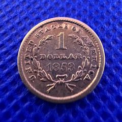 Rare 1853 Gold 1 Dollar Liberty, Type 1 Coin