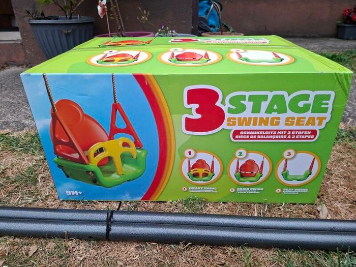 Single seat metal swing set and Baby seat attachment