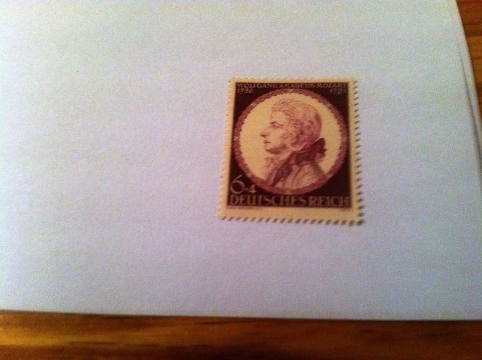 German stamp issued during WW2 - Mozart